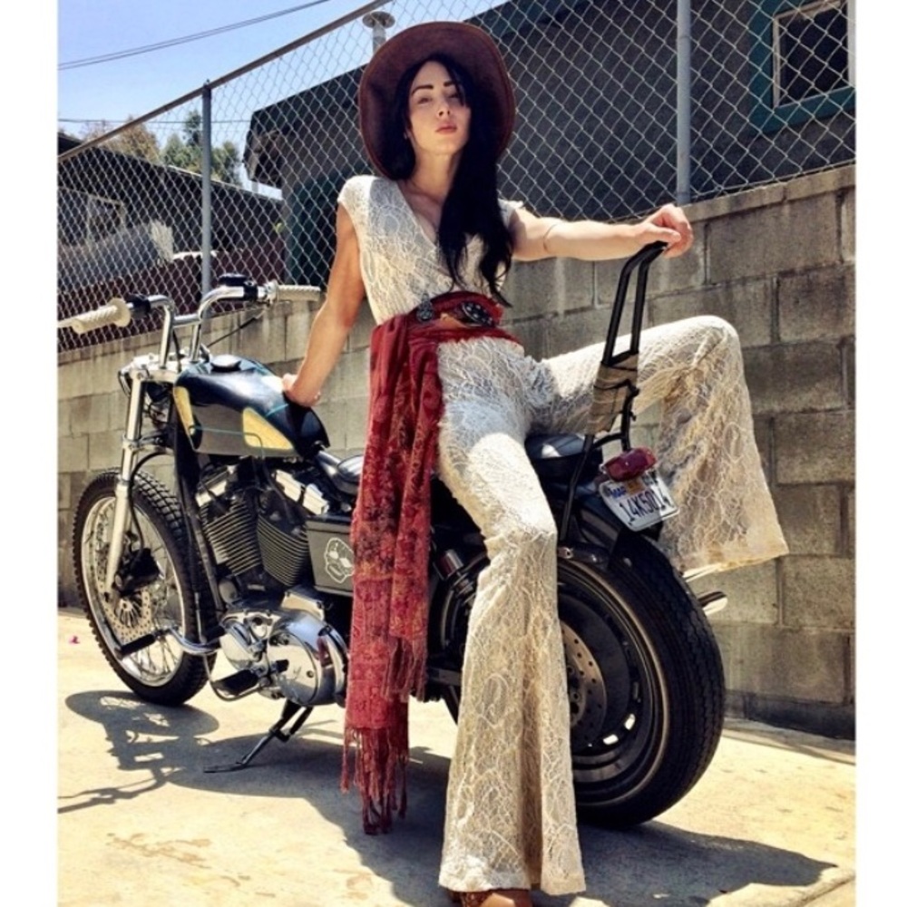 Janis Joplin Inspired Lace Bellbottom Jumpsuit